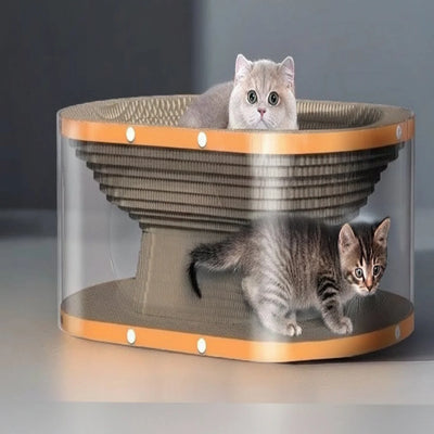 Cat Scratching Board Corrugated Cardboard Two-Level Nest Design