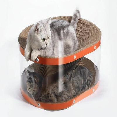 Cat Scratching Board Corrugated Cardboard Two-Level Nest Design