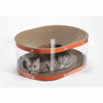 Cat Scratching Board Corrugated Cardboard Two-Level Nest Design