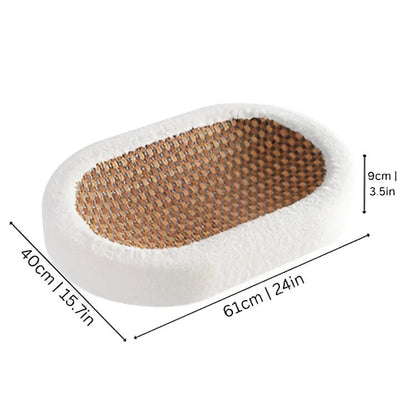 Cat Scratching Lounge Textured Surface & Cushioned Sleeping Area