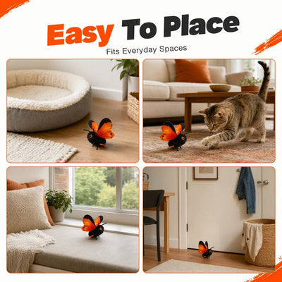 Cat Toy Motion-Activated Fluttering Butterfly for Indoor Play