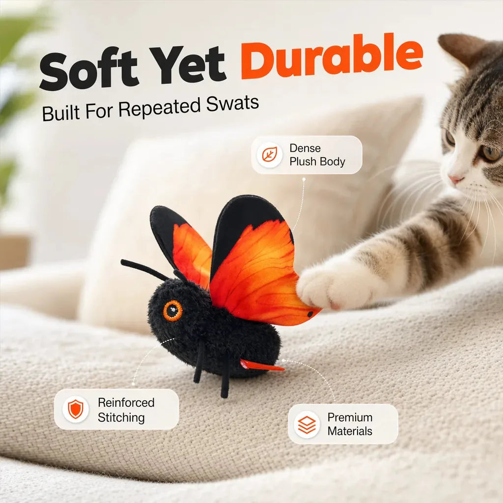 Cat Toy Motion-Activated Fluttering Butterfly for Indoor Play