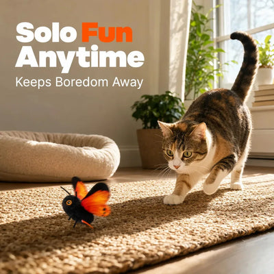 Cat Toy Motion-Activated Fluttering Butterfly for Indoor Play