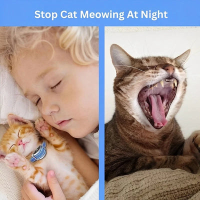 Cat Training Collar Meow Detection Rechargeable 20-Day Battery