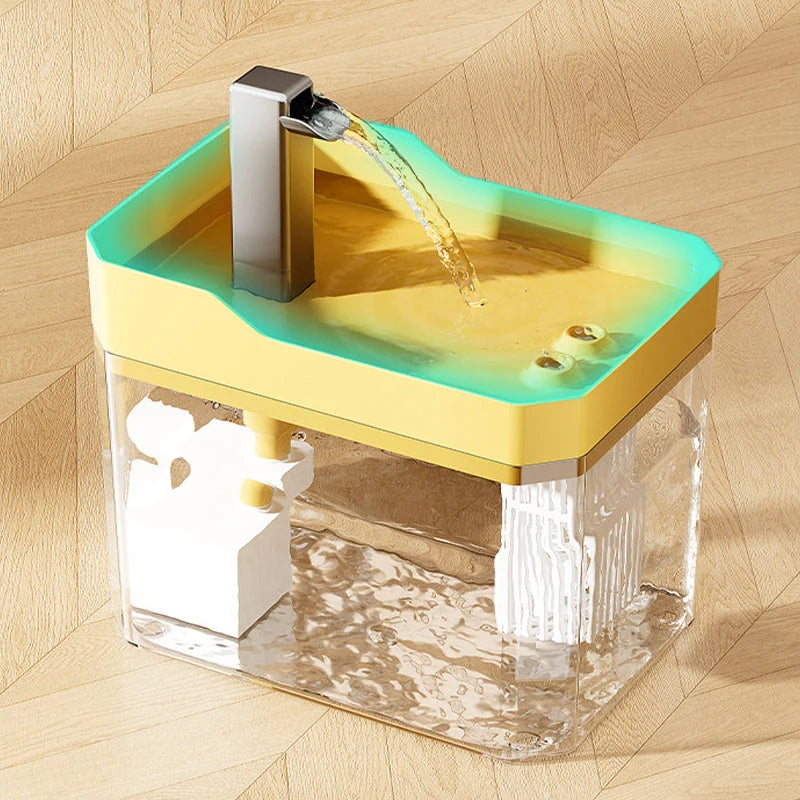 Cat Water Fountain Flowing Faucet 1.5L Capacity Quiet Pump