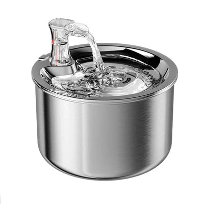 Cat Water Fountain Stainless Steel Four-Layer Filtration 2.1 Quart Capacity