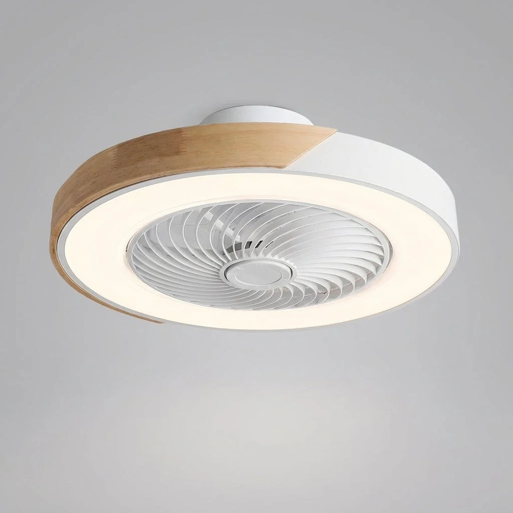 Ceiling Fan Bladeless & Whisper-Quiet Warm LED Remote