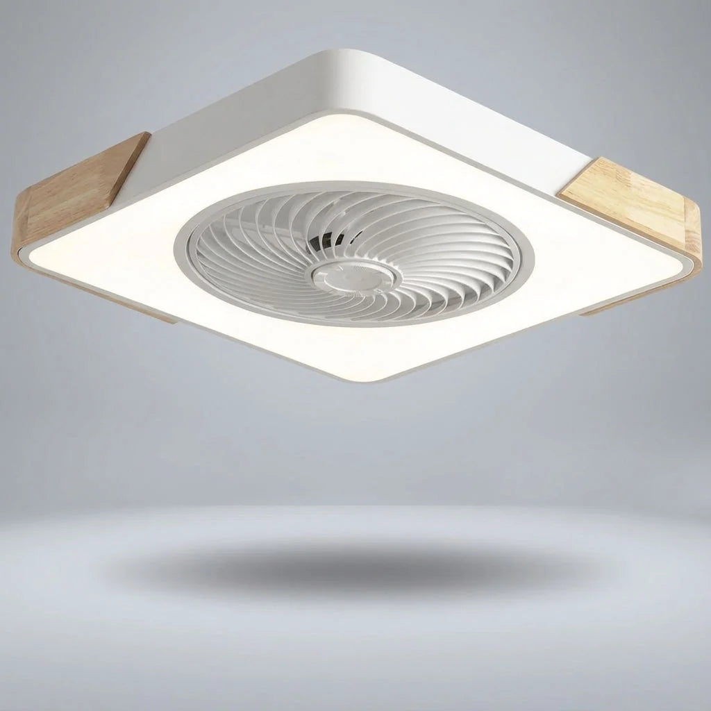Ceiling Fan Bladeless & Whisper-Quiet Warm LED Remote