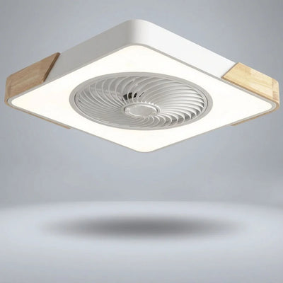 Ceiling Fan Bladeless & Whisper-Quiet Warm LED Remote