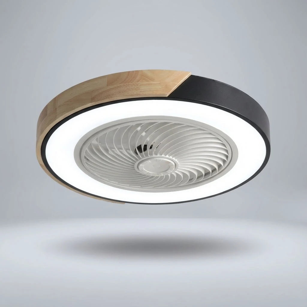 Ceiling Fan Bladeless & Whisper-Quiet Warm LED Remote