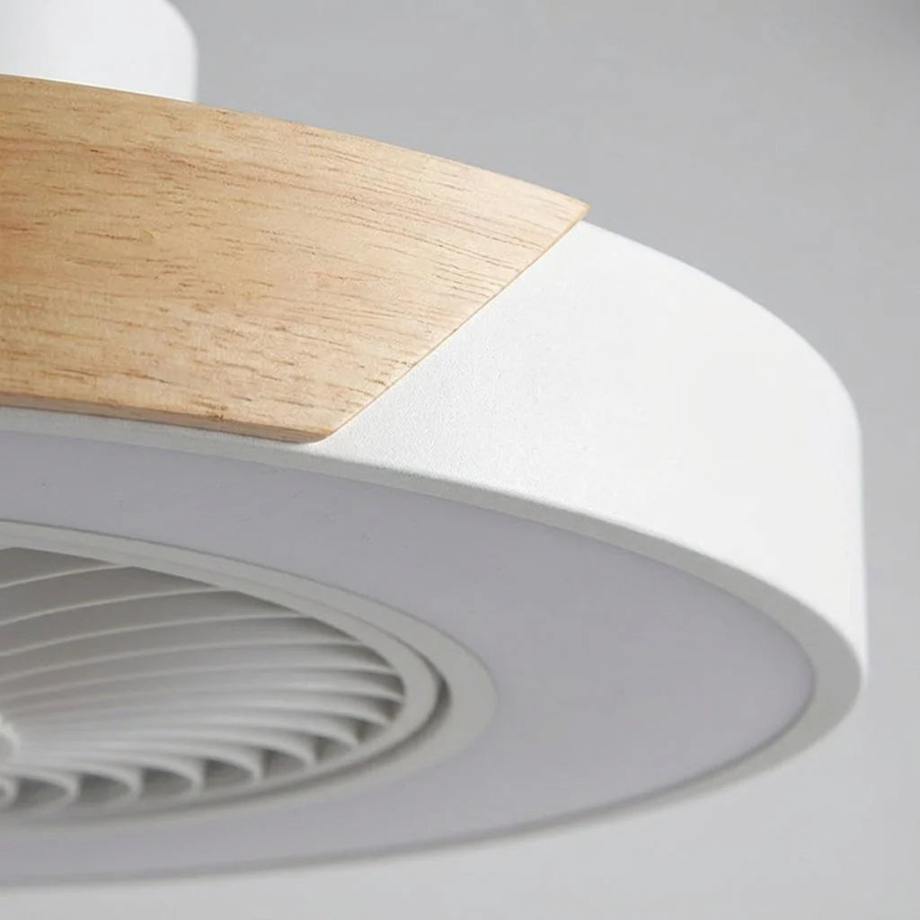 Ceiling Fan Bladeless & Whisper-Quiet Warm LED Remote