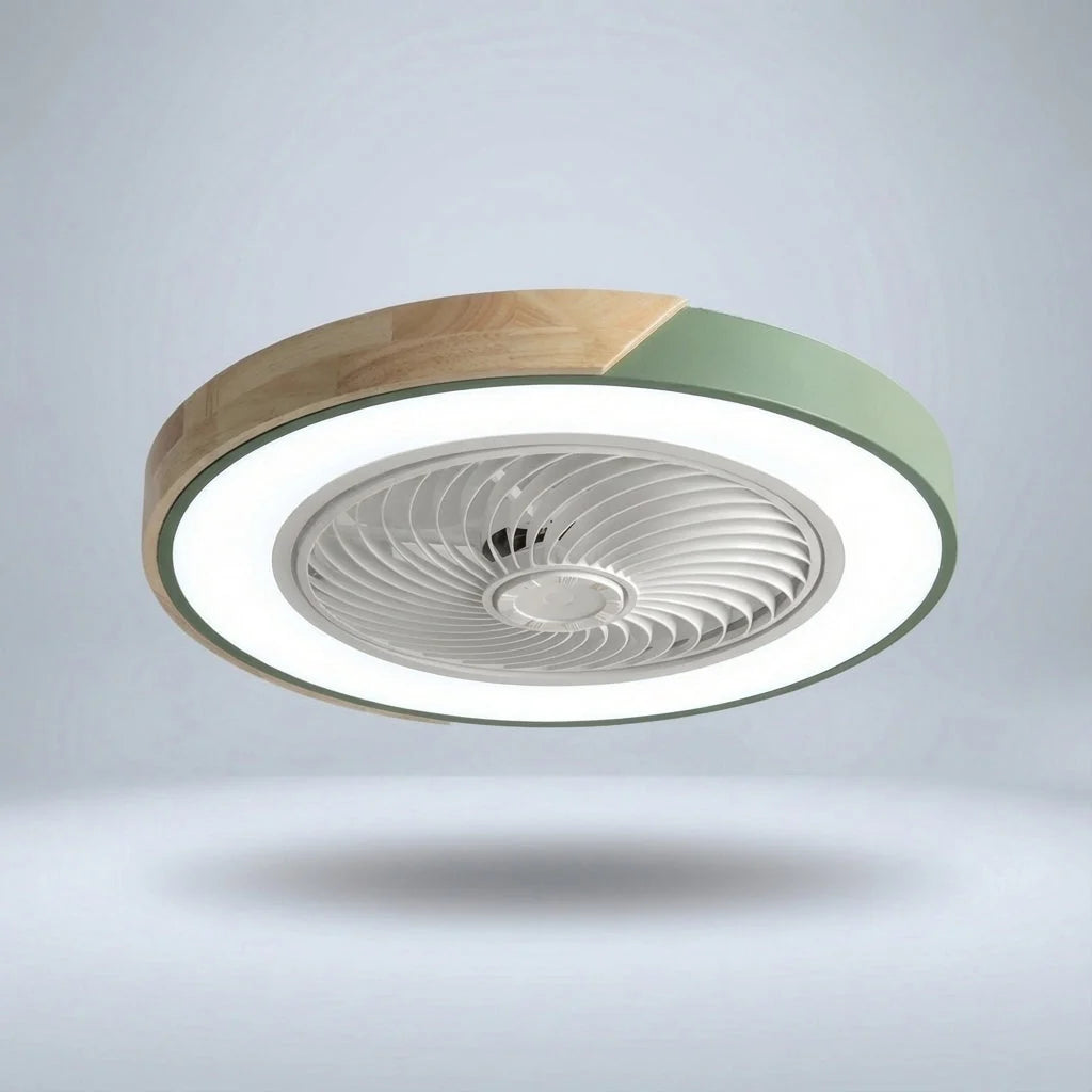 Ceiling Fan Bladeless & Whisper-Quiet Warm LED Remote