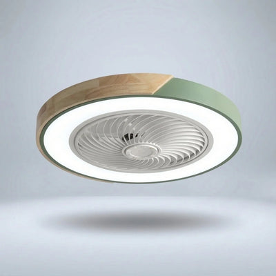 Ceiling Fan Bladeless & Whisper-Quiet Warm LED Remote