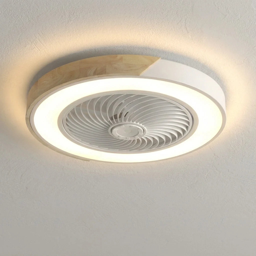 Ceiling Fan Bladeless & Whisper-Quiet Warm LED Remote