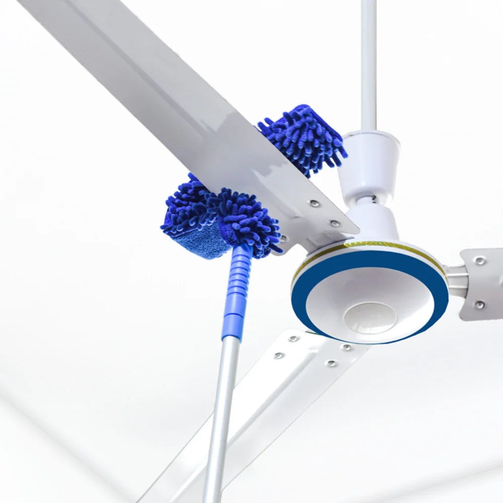 Ceiling Fan Duster Extendable Aluminum Pole Bendable Microfiber Head