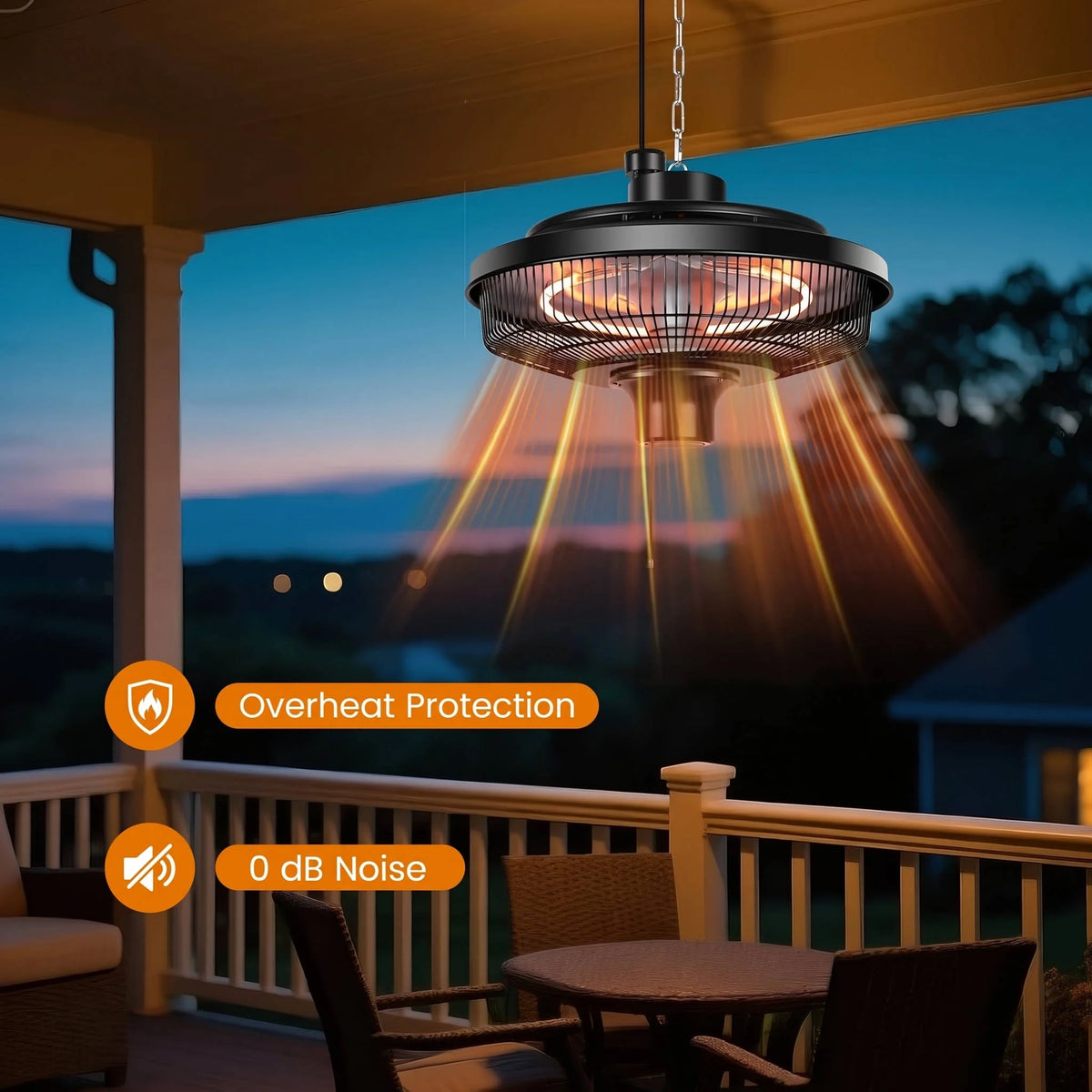 Ceiling Heater Carbon Fiber 1500W Weather-Resistant