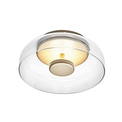 Ceiling Light Integrated LED Warm White Glass & Metal Construction