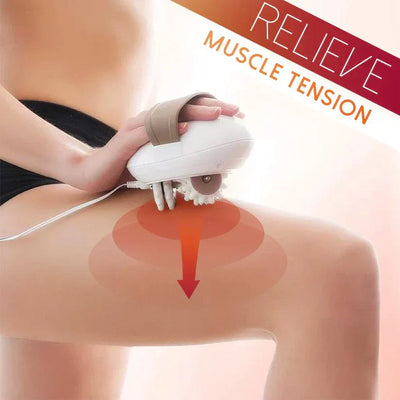 Cellulite Massager Deep Tissue Vibration Ergonomic Multi-Wheel Rechargeable