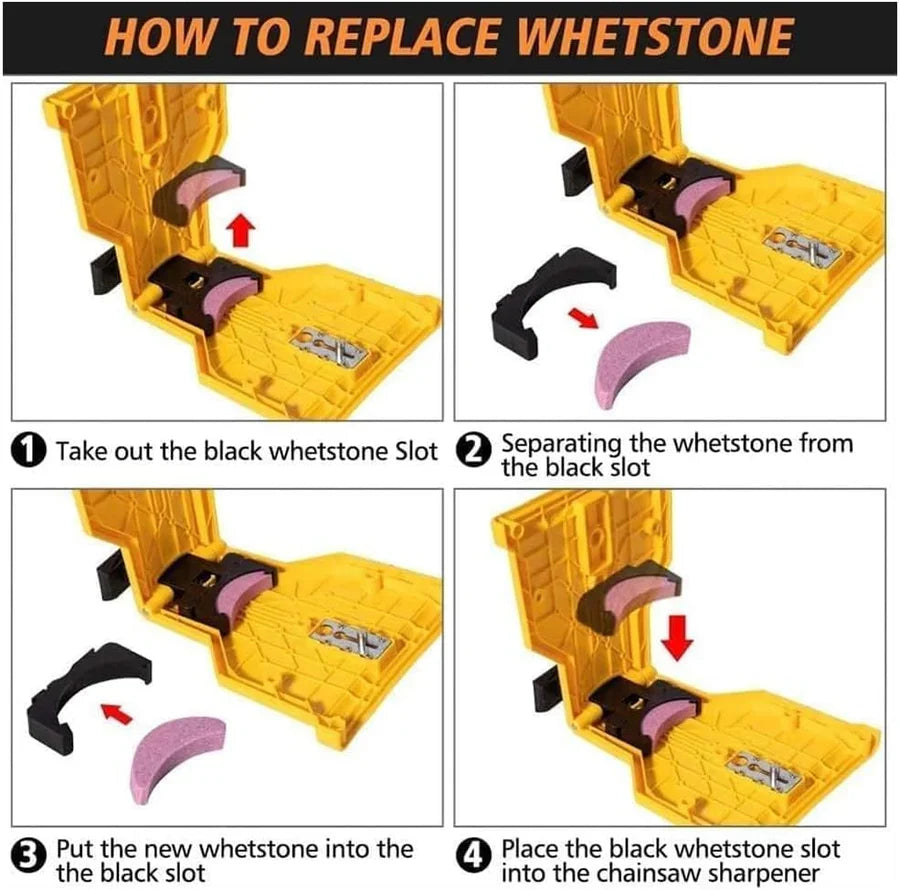 Chainsaw Chain Sharpener Clamp-On Adjustable Guide Bar Mount
