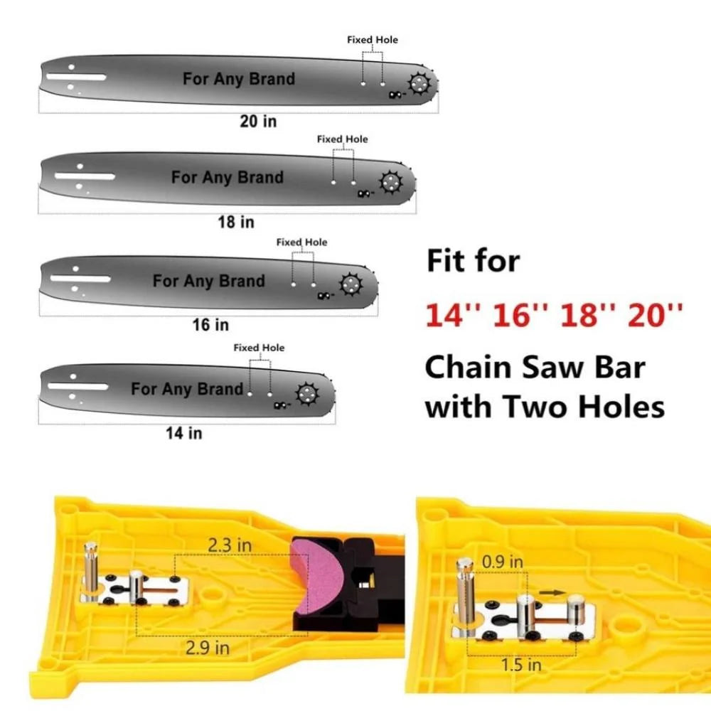 Chainsaw Chain Sharpener Stone Attachment Fits 14–20 Inch Bars