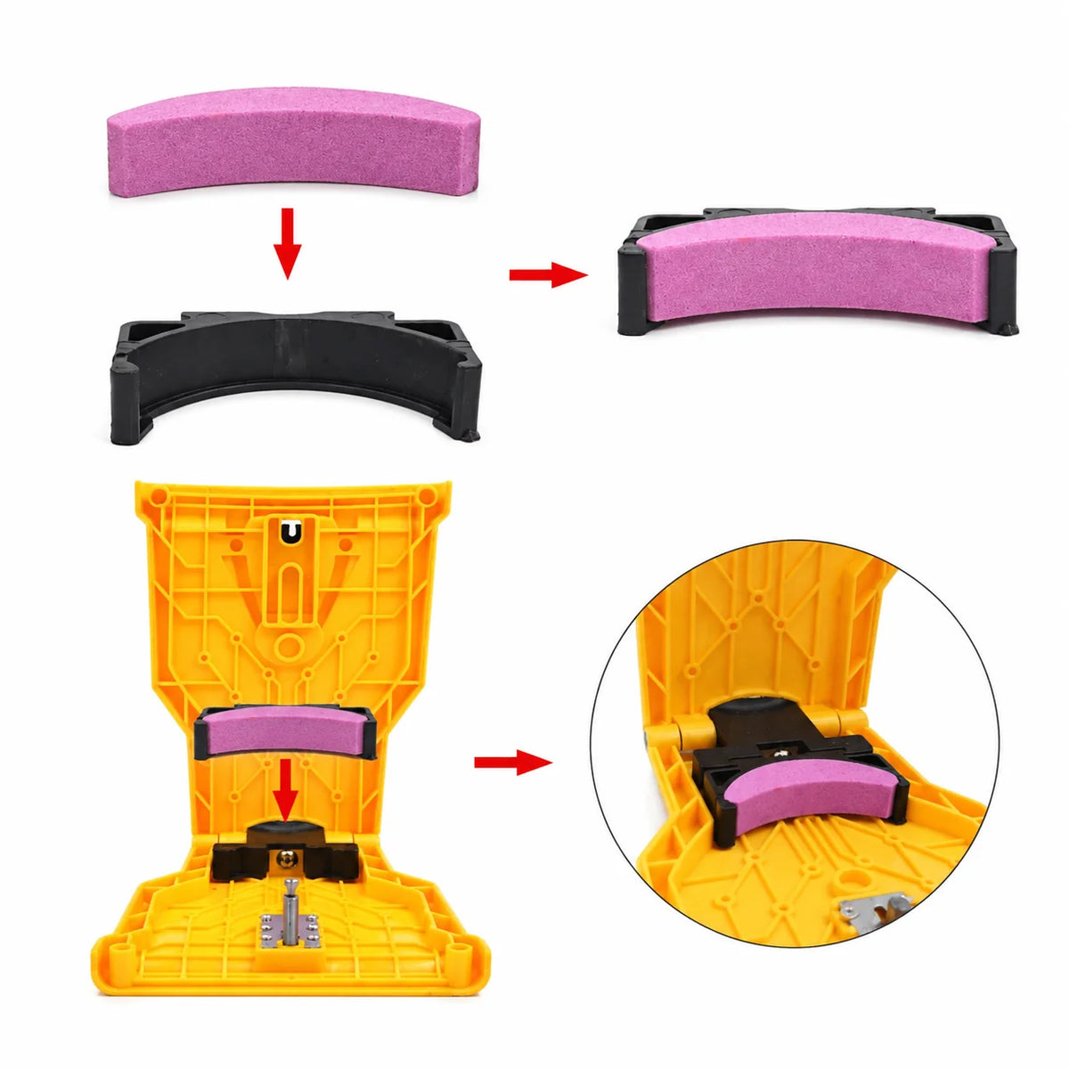 Chainsaw Sharpening Stones Set of 5 Snap-In