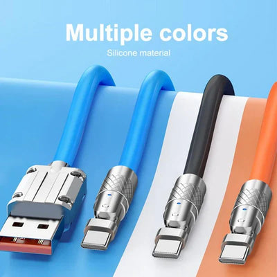 Charging Cable 180° Swivel Head Multi-Tip 6A Fast Charging