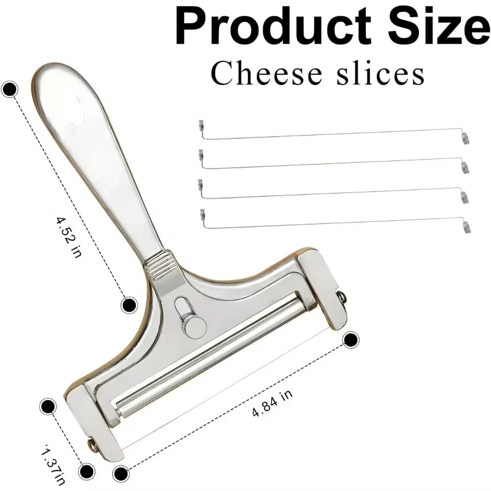 Cheese Slicer Adjustable Thickness Wire Cutting System