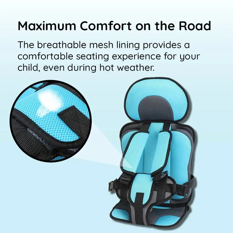 Child Car Booster Seat Integrated Harness Ventilated Non-Slip