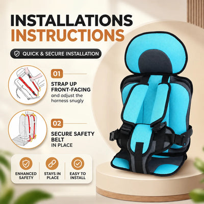 Child Car Seat 5-Point Harness Foldable & Portable
