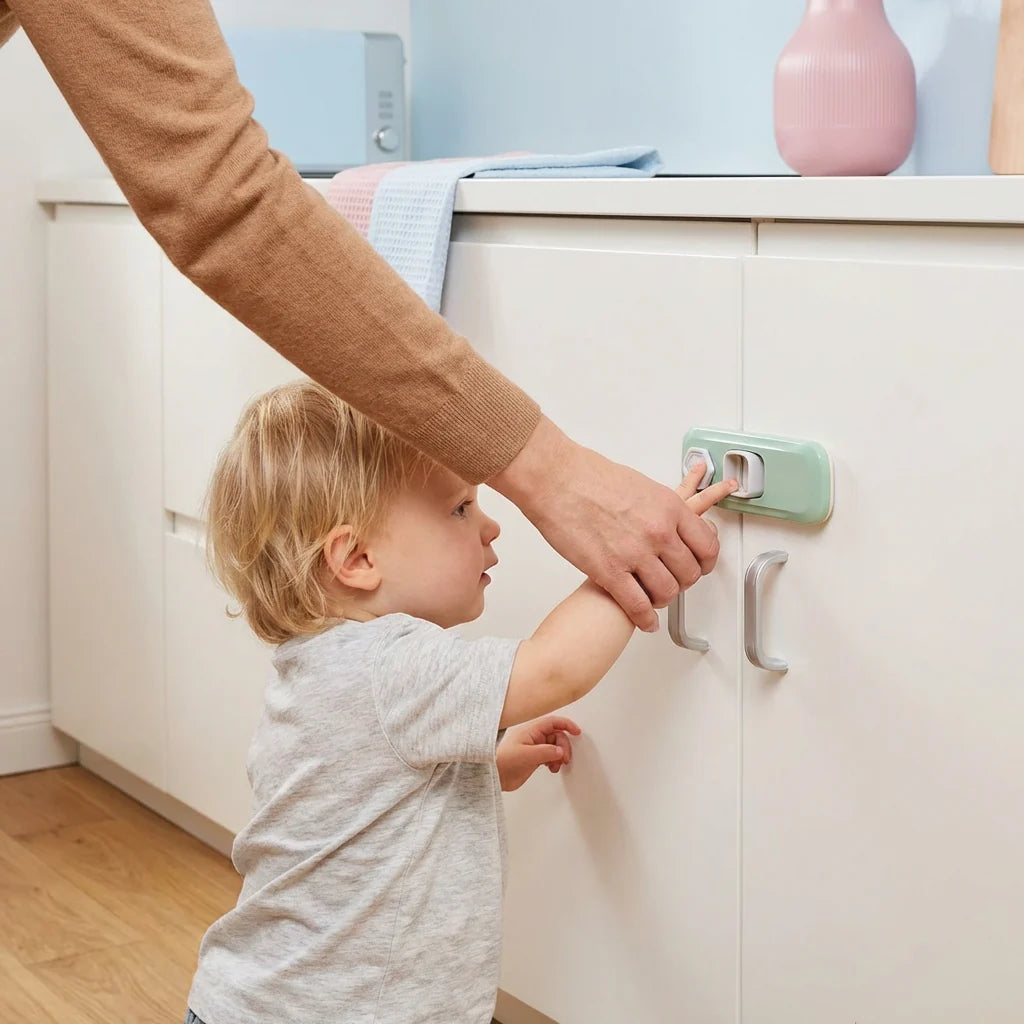 Child Safety Lock Self-Adhesive 360° Rotatable 2-Pack