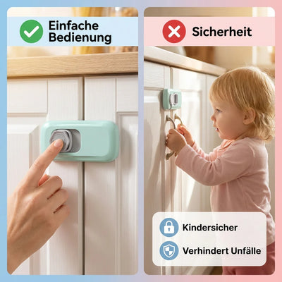 Child Safety Lock Self-Adhesive 360° Rotatable 2-Pack