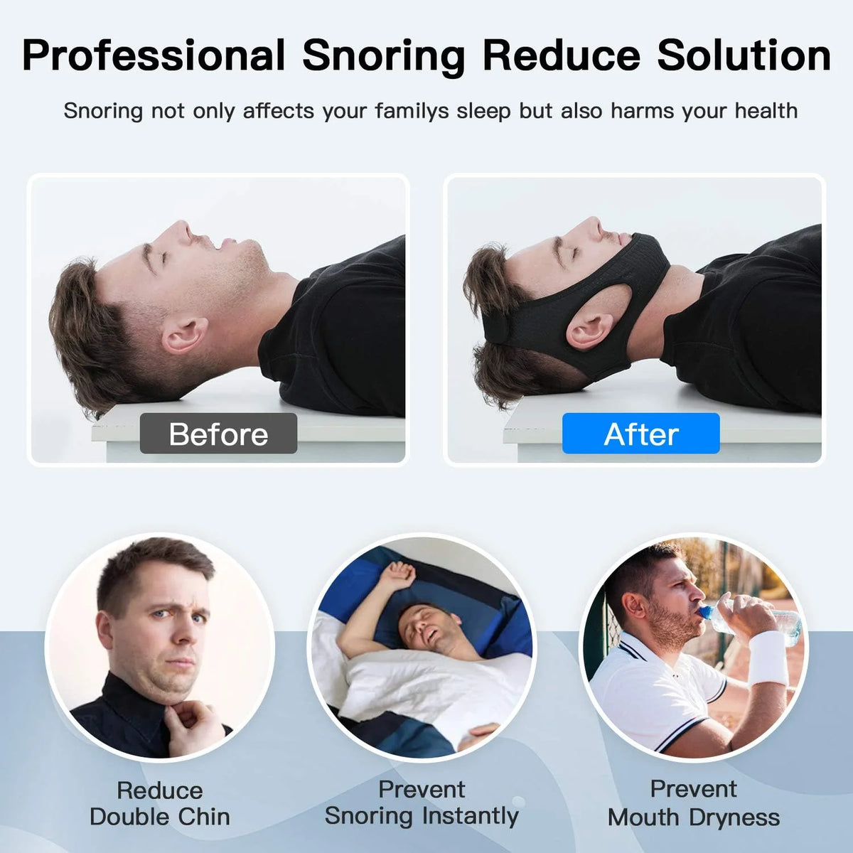 Chin Strap Adjustable Fit Breathable & Discreet