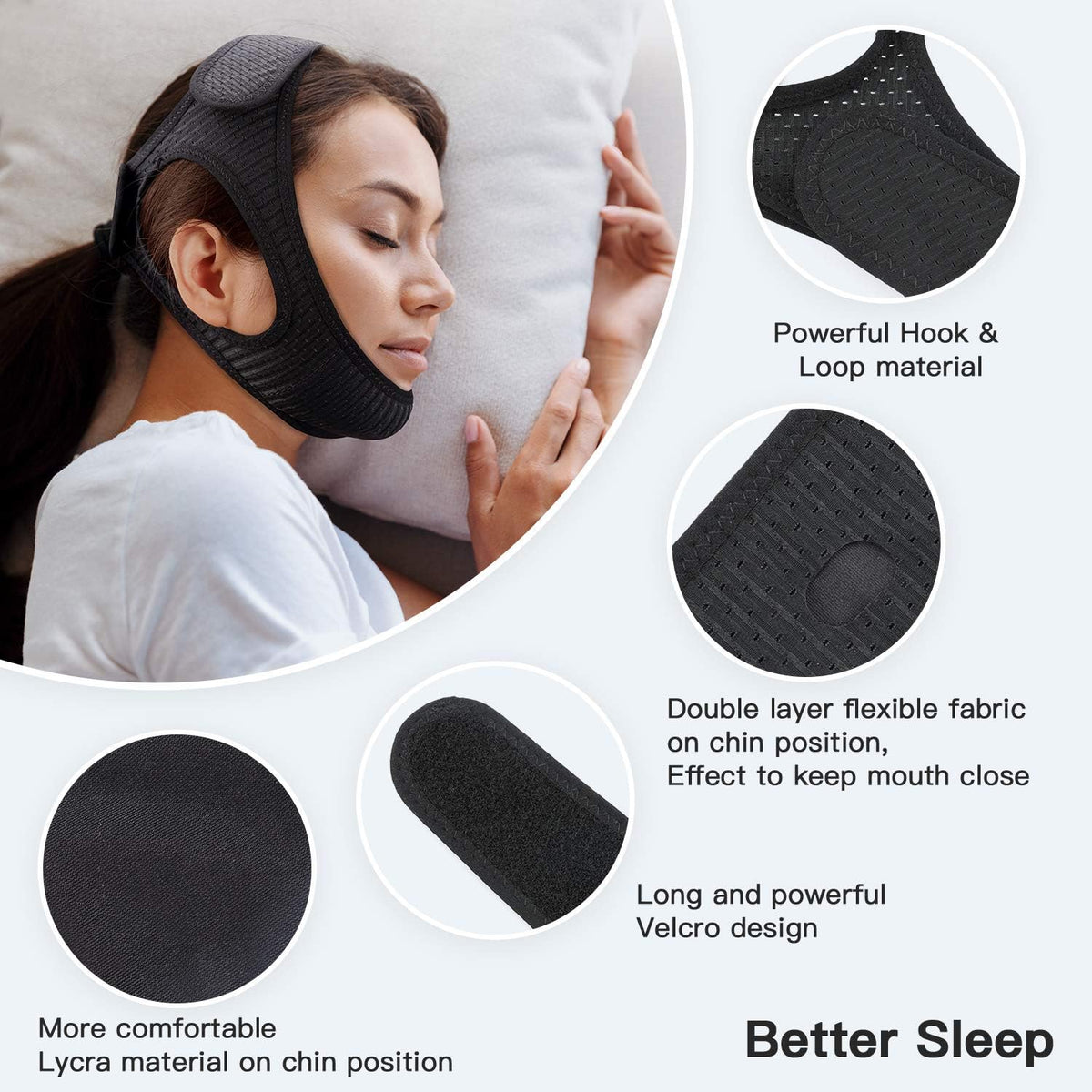 Chin Strap Adjustable Fit Breathable & Discreet