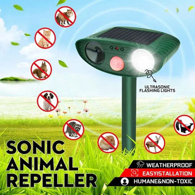 Chipmunk Repeller Solar Ultrasonic Motion-Activated