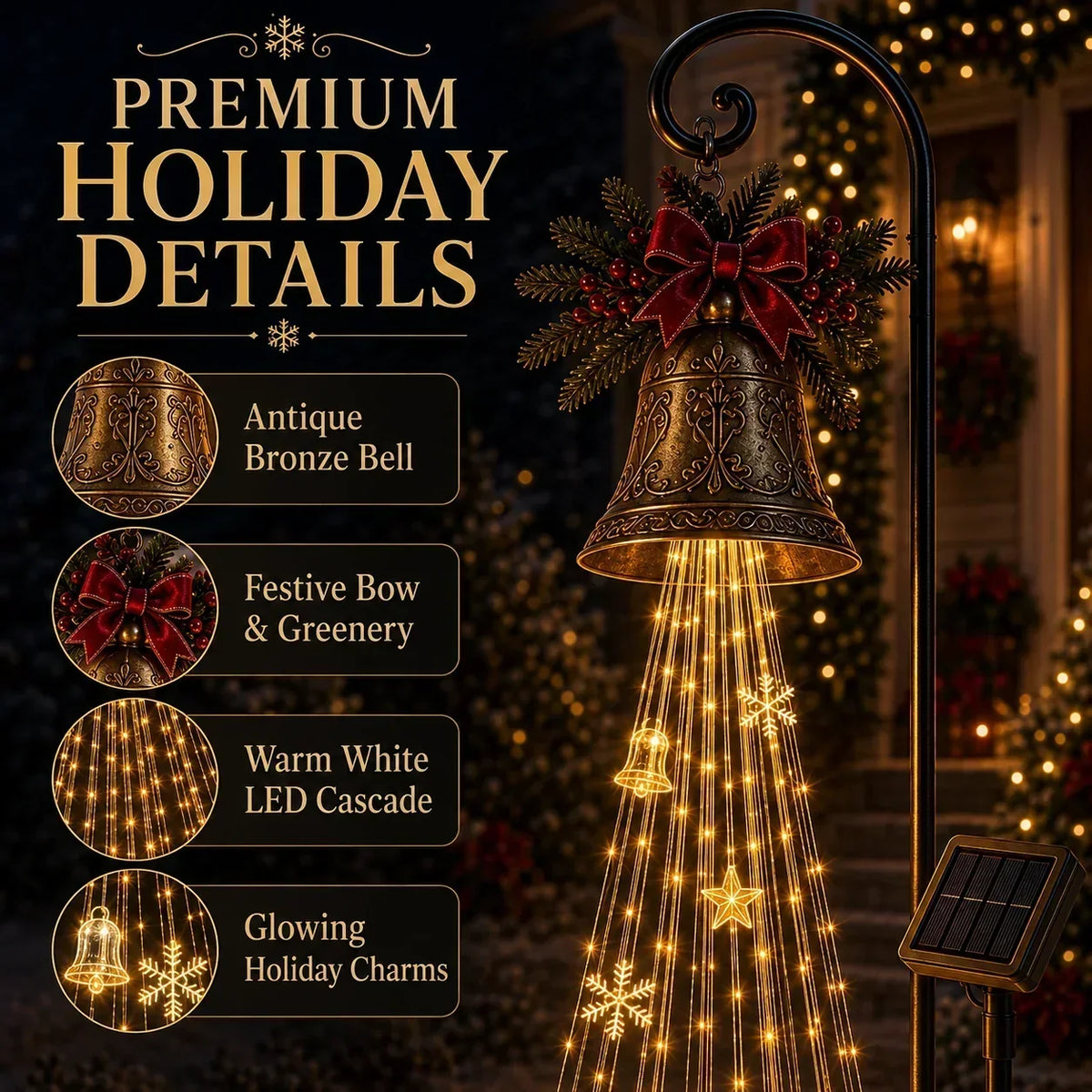 Christmas Garden Light Stake Animated LED Effects Staked Installation