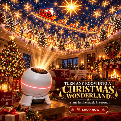 Christmas Light Projector Moving Christmas Scenes USB Powered