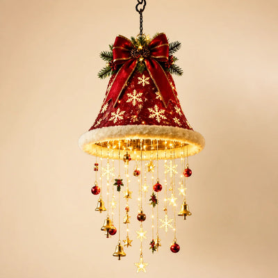 Christmas String Lights Santa Hat Design Warm LED Glow