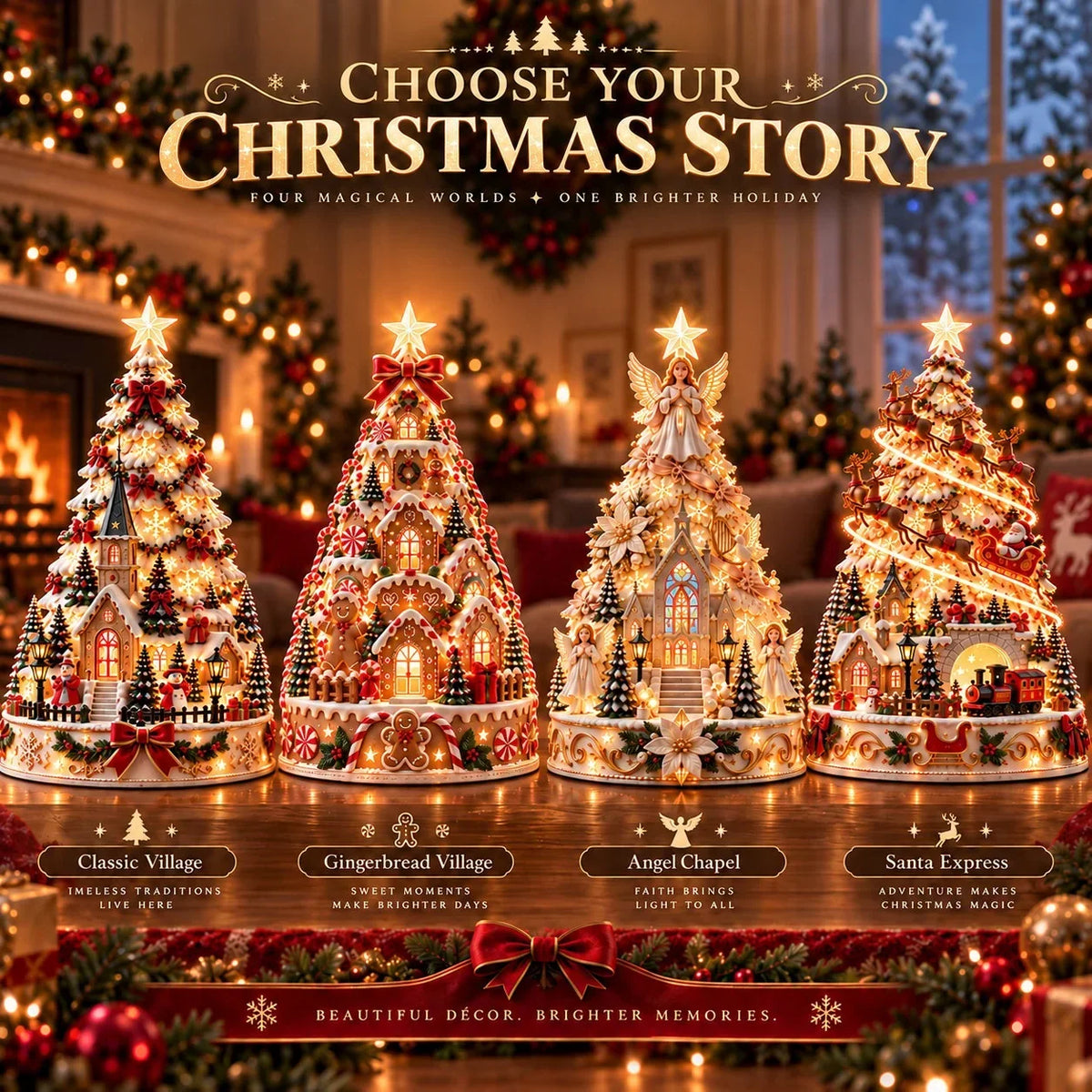 Christmas Village Illuminated Wall & Ceiling Projection