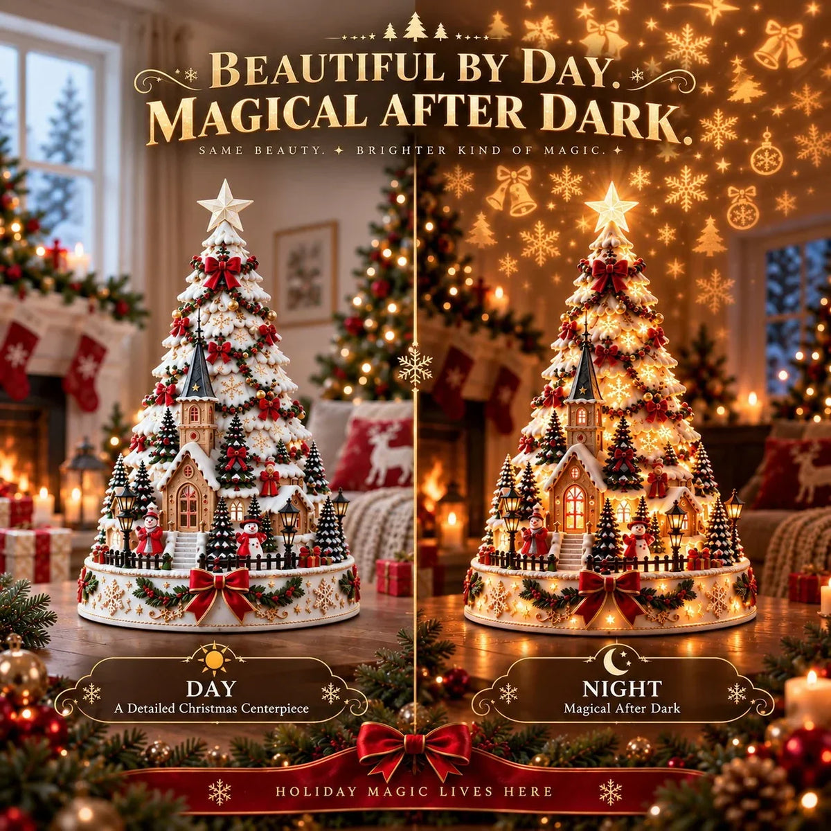 Christmas Village Illuminated Wall & Ceiling Projection