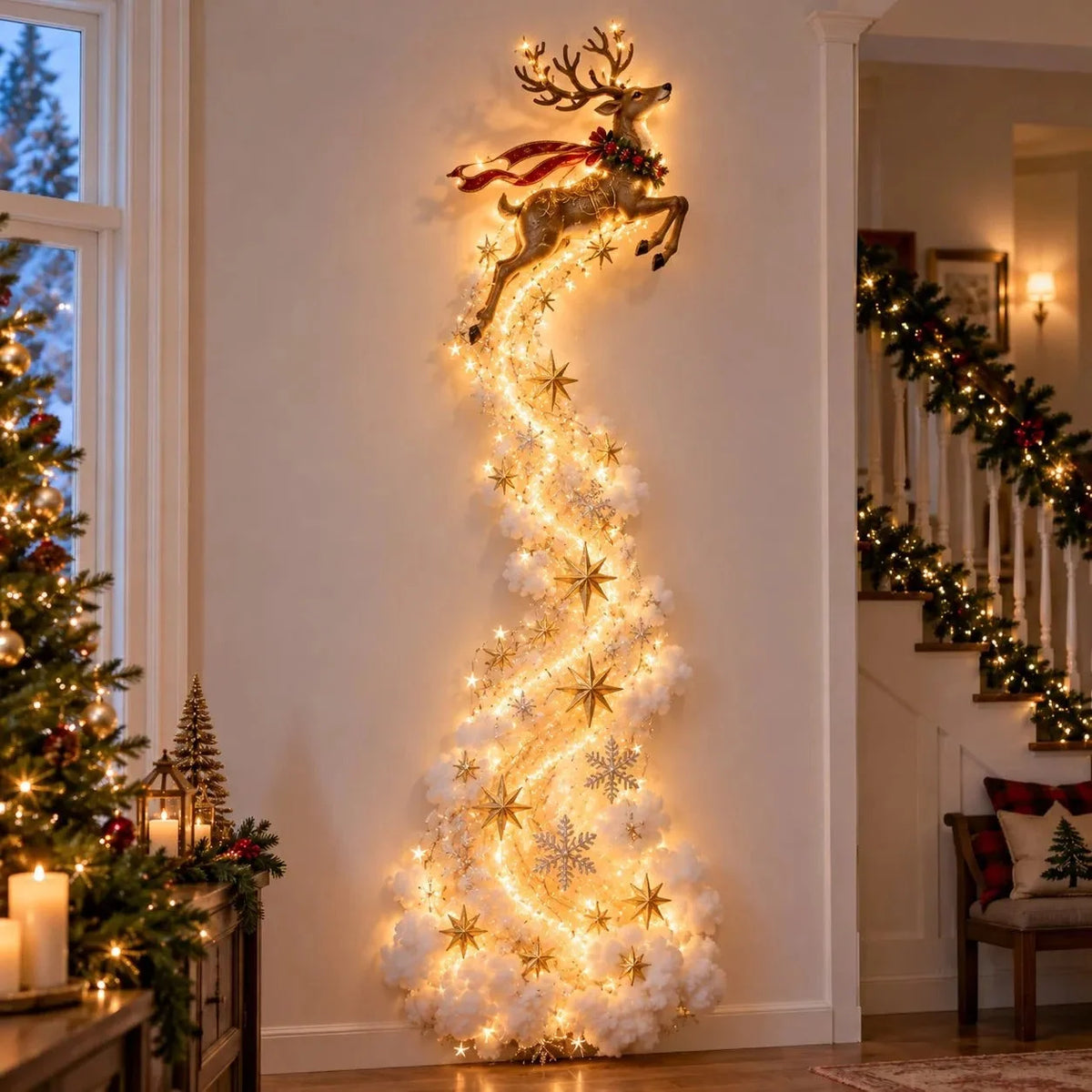 Christmas Wall Decoration Illuminated Light Trail 5 Designs