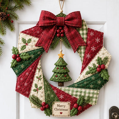 Christmas Wreath Kit DIY Fabric Multiple Styles