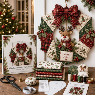 Christmas Wreath Kit DIY Fabric Multiple Styles