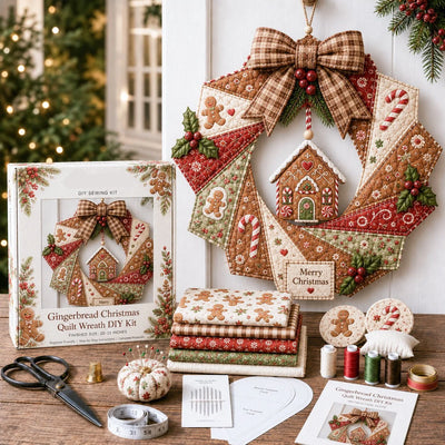 Christmas Wreath Kit DIY Fabric Multiple Styles