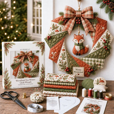 Christmas Wreath Kit DIY Fabric Multiple Styles