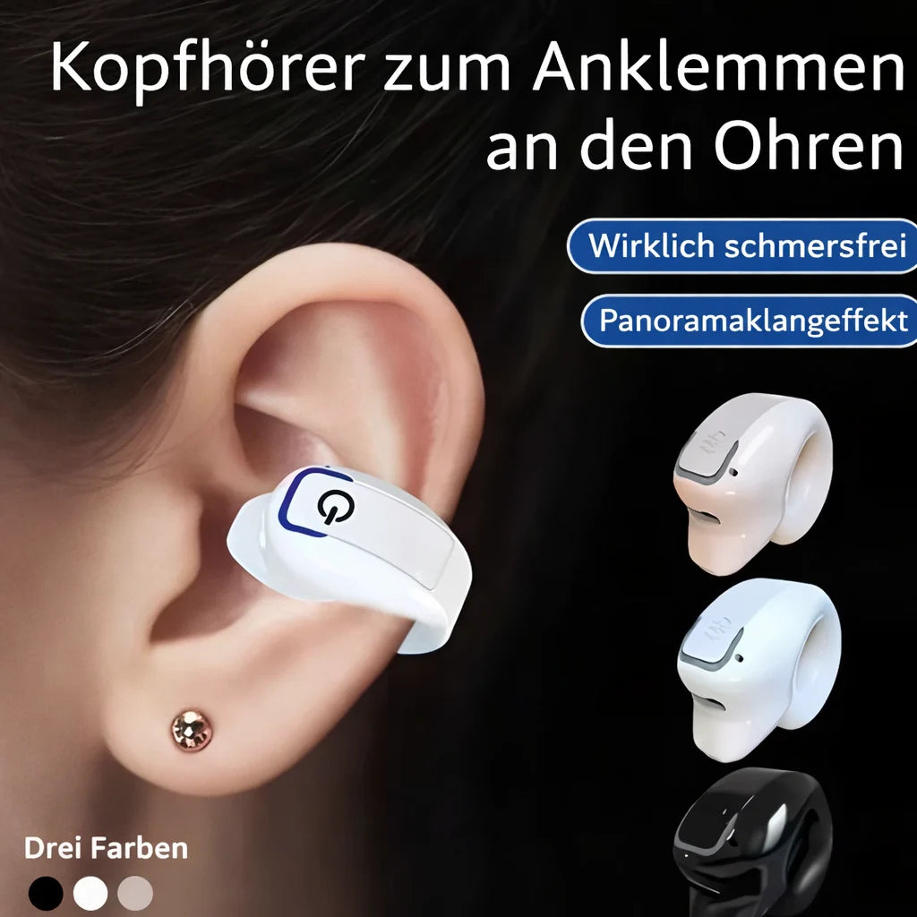 Clip-On Headphones Pain-Free Open Fit Bluetooth 5.3