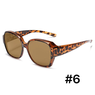 Clip-Over Sunglasses Polarized UV Protection Fits Over Glasses
