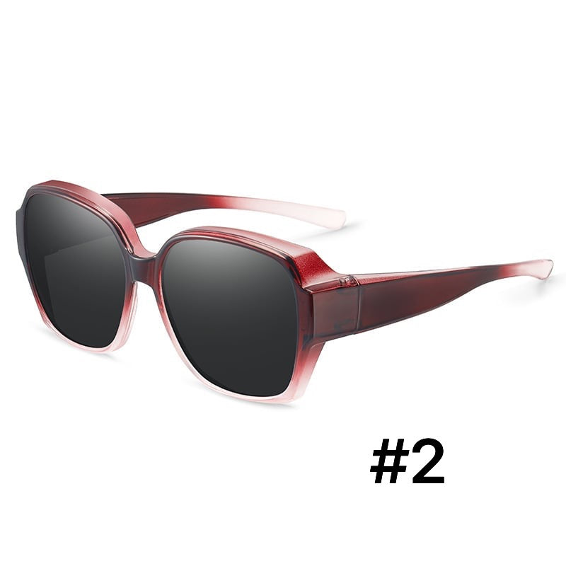Clip-Over Sunglasses Polarized UV Protection Fits Over Glasses
