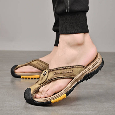 Closed-Toe Flip-Flops Protective Toe Cover Non-Slip Quick-Dry Upper