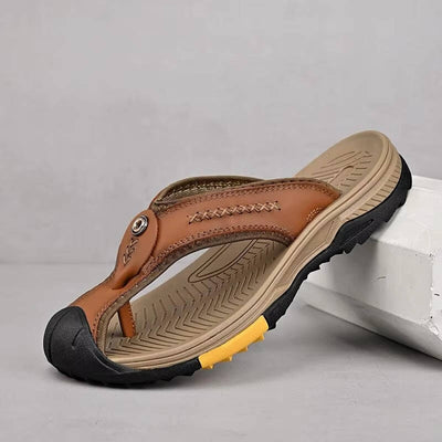 Closed-Toe Flip-Flops Protective Toe Cover Non-Slip Quick-Dry Upper