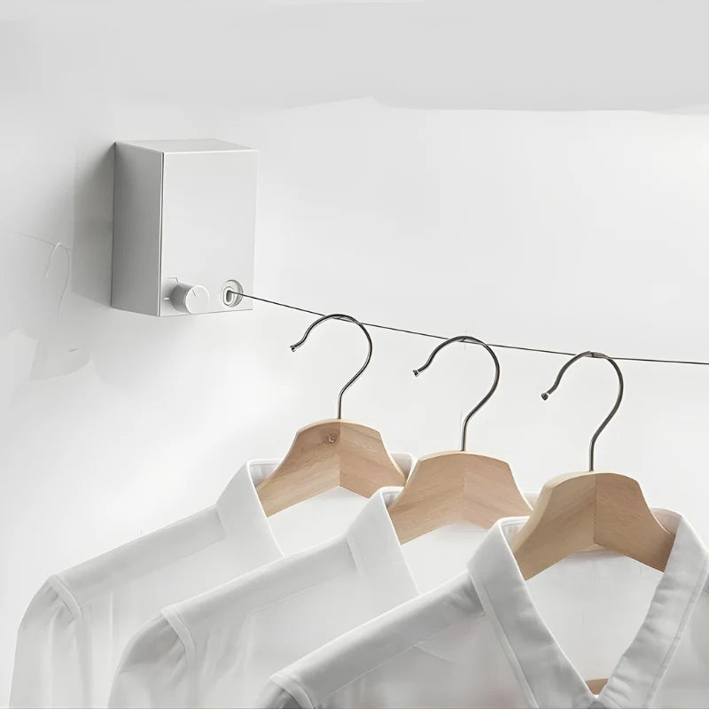 Clothesline Retractable 13.8 Ft Nylon Wall-Mounted
